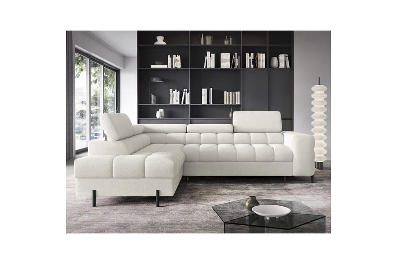 Hörnsoffa Eltap Ferucce 276x200x93 cm - Royal 01, Vit, Vänster - Möbler - Soffa - Bäddsoffa