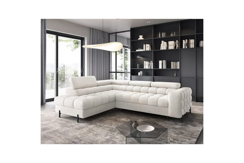 Hörnsoffa Eltap Ferucce 276x200x93 cm - Royal 01, Vit, Vänster - Möbler - Soffa - Bäddsoffa