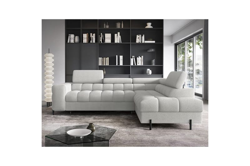 Hörnsoffa Eltap Ferucce 276x200x93 cm - Royal 03, Ljusgrå, Höger - Möbler - Soffa - Bäddsoffa