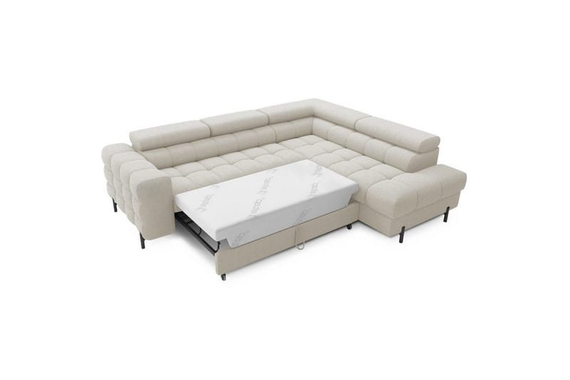 Hörnsoffa Eltap Ferucce 276x200x93 cm - Royal 18, Ljusbeige, Höger - Möbler - Soffa - Bäddsoffa