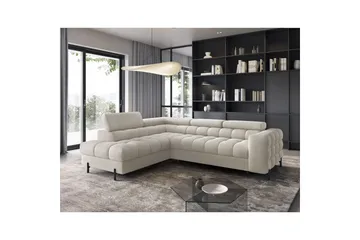 Hörnsoffa Eltap Ferucce 276x200x93 cm - Royal 18, Ljusbeige, Vänster - Möbler - Soffa - Bäddsoffa