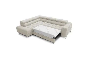 Hörnsoffa Eltap Ferucce 276x200x93 cm - Royal 18, Ljusbeige, Vänster - Möbler - Soffa - Bäddsoffa