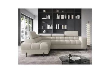 Hörnsoffa Eltap Ferucce 276x200x93 cm - Royal 18, Ljusbeige, Vänster - Möbler - Soffa - Bäddsoffa