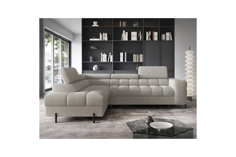 Hörnsoffa Eltap Ferucce 276x200x93 cm - Royal 20, Beige, Vänster - Möbler - Soffa - Bäddsoffa