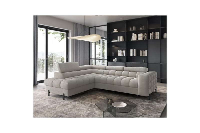 Hörnsoffa Eltap Ferucce 276x200x93 cm - Royal 20, Beige, Vänster - Möbler - Soffa - Bäddsoffa