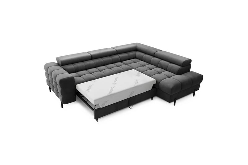 Hörnsoffa Eltap Ferucce 276x200x93 cm - Paros 06, Mörkgrå, Höger - Möbler - Soffa - Bäddsoffa
