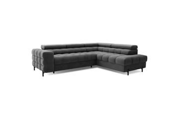 Hörnsoffa Eltap Ferucce 276x200x93 cm - Paros 06, Mörkgrå, Höger - Möbler - Soffa - Bäddsoffa