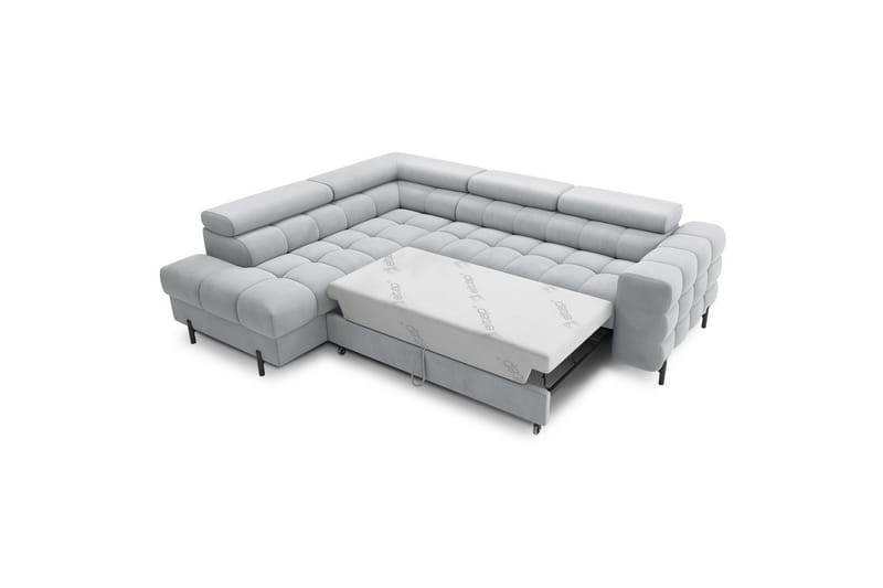 Hörnsoffa Eltap Ferucce 276x200x93 cm - Paros 05, Grå, Vänster - Möbler - Soffa - Bäddsoffa