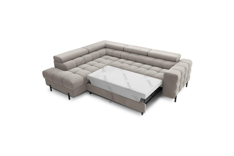Hörnsoffa Eltap Ferucce 276x200x93 cm - Paros 02, Beige, Vänster - Möbler - Soffa - Bäddsoffa