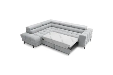 Hörnsoffa Eltap Ferucce 276x200x93 cm - Paros 05, Grå, Vänster - Möbler - Soffa - Bäddsoffa