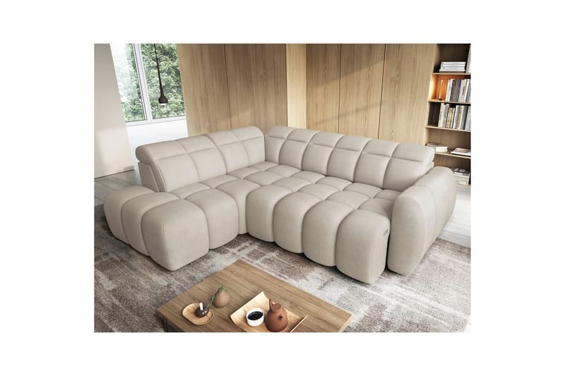 Hörnsoffa Eltap Flconn 258x208x107 cm - Royal 18, Beige, Vänster - Möbler - Soffa - Bäddsoffa