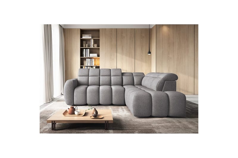 Hörnsoffa Eltap Flconn 258x208x107 cm - Sola 04, Grå, Höger - Möbler - Soffa - Bäddsoffa
