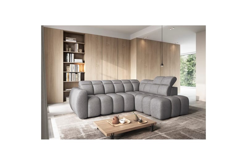 Hörnsoffa Eltap Flconn 258x208x107 cm - Sola 04, Grå, Höger - Möbler - Soffa - Bäddsoffa