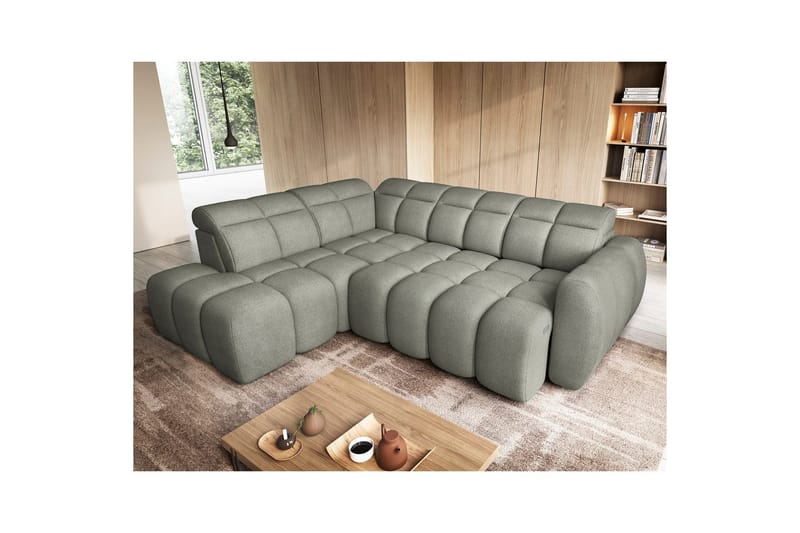 Hörnsoffa Eltap Flconn 258x208x107 cm - Xillar 100, Grön, Vänster - Möbler - Soffa - Bäddsoffa