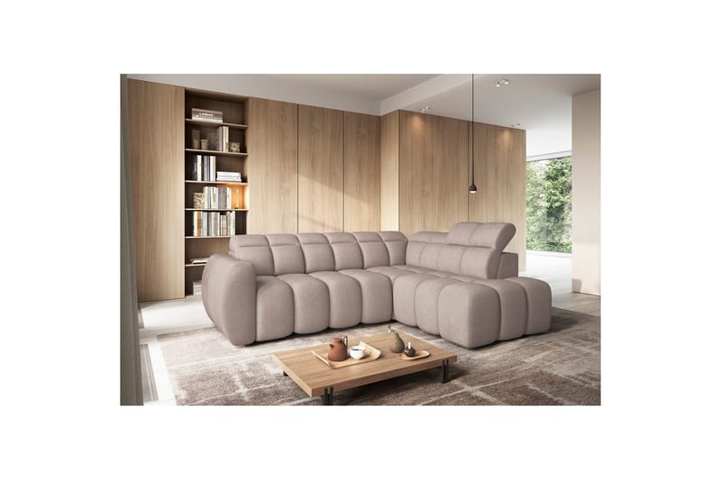 Hörnsoffa Eltap Flconn 258x208x107 cm - Xillar 20, Brun, Höger - Möbler - Soffa - Bäddsoffa