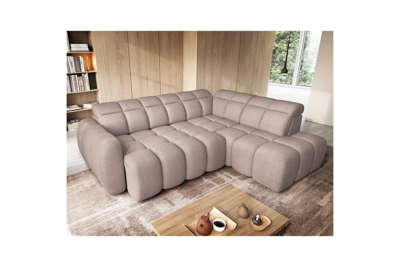 Hörnsoffa Eltap Flconn 258x208x107 cm - Xillar 20, Brun, Höger - Möbler - Soffa - Bäddsoffa