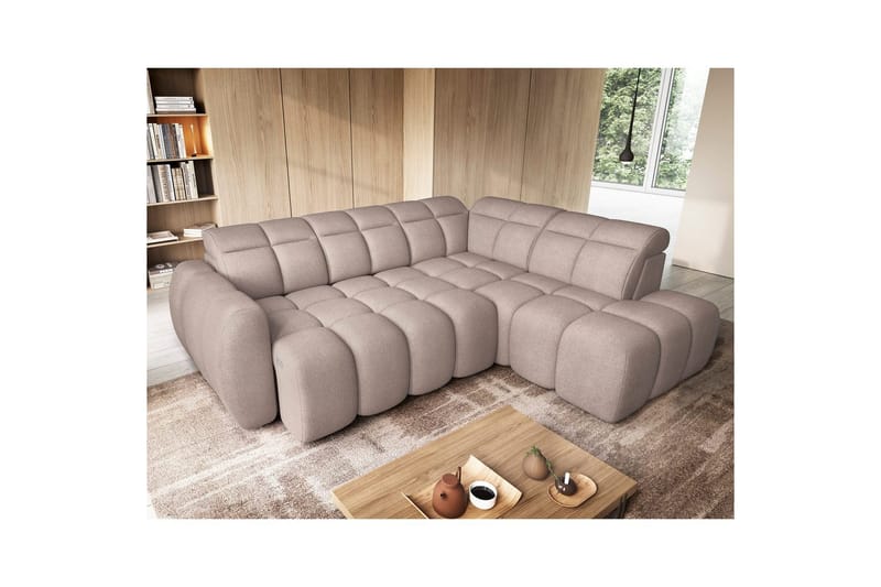 Hörnsoffa Eltap Flconn 258x208x107 cm - Xillar 20, Brun, Höger - Möbler - Soffa - Bäddsoffa