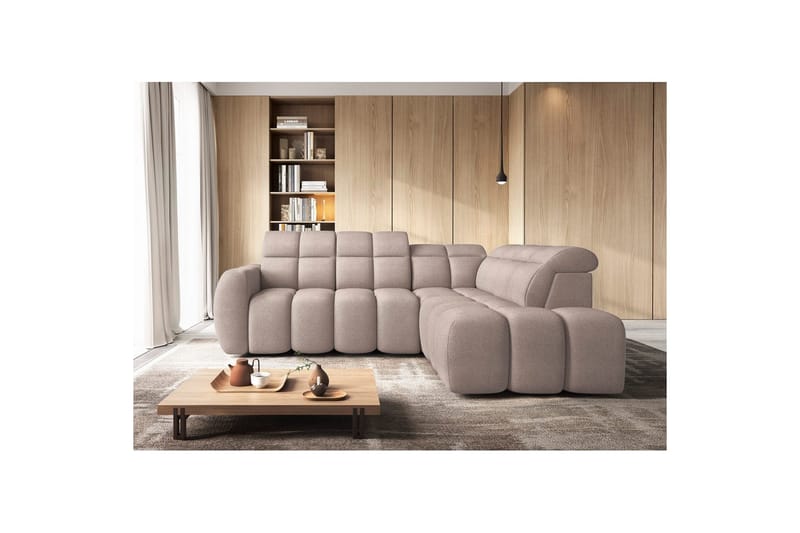 Hörnsoffa Eltap Flconn 258x208x107 cm - Xillar 20, Brun, Höger - Möbler - Soffa - Bäddsoffa