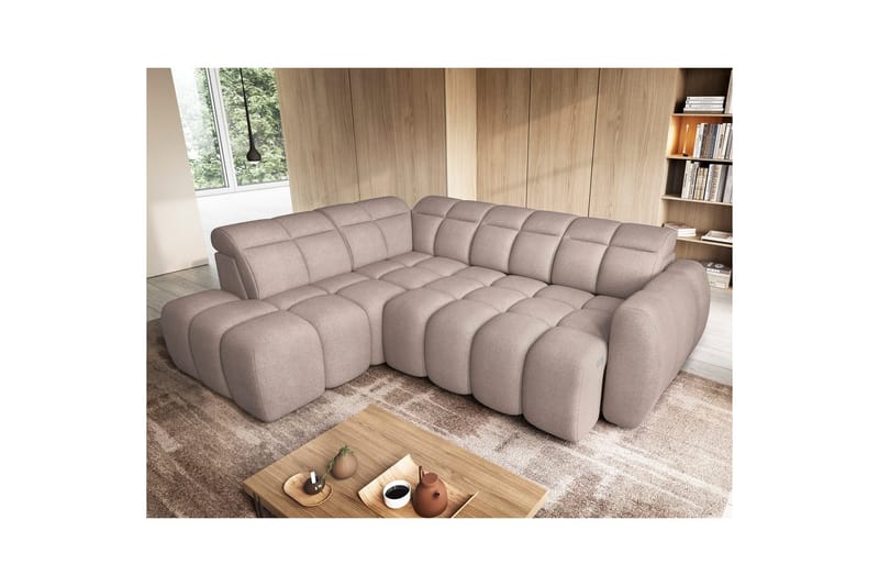 Hörnsoffa Eltap Flconn 258x208x107 cm - Xillar 20, Brun, Vänster - Möbler - Soffa - Bäddsoffa