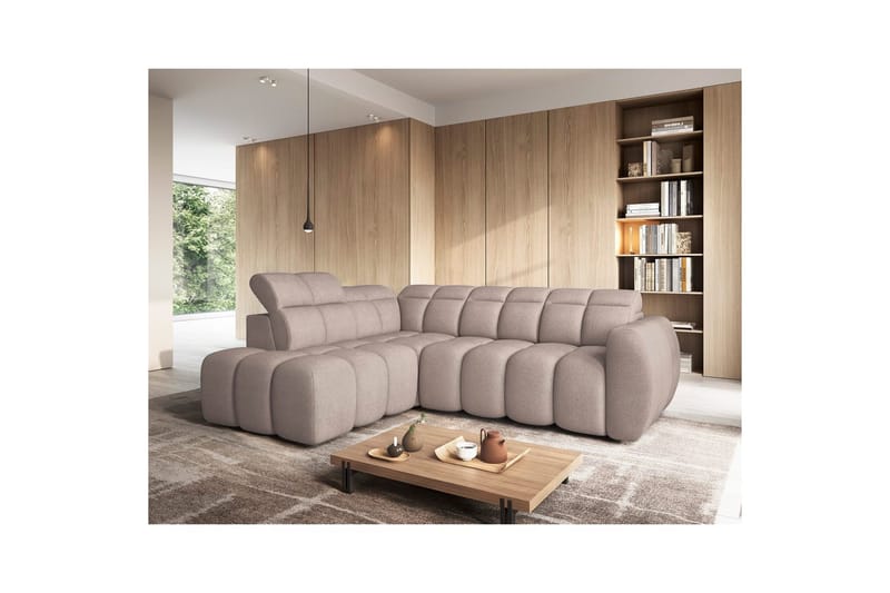 Hörnsoffa Eltap Flconn 258x208x107 cm - Xillar 20, Brun, Vänster - Möbler - Soffa - Bäddsoffa