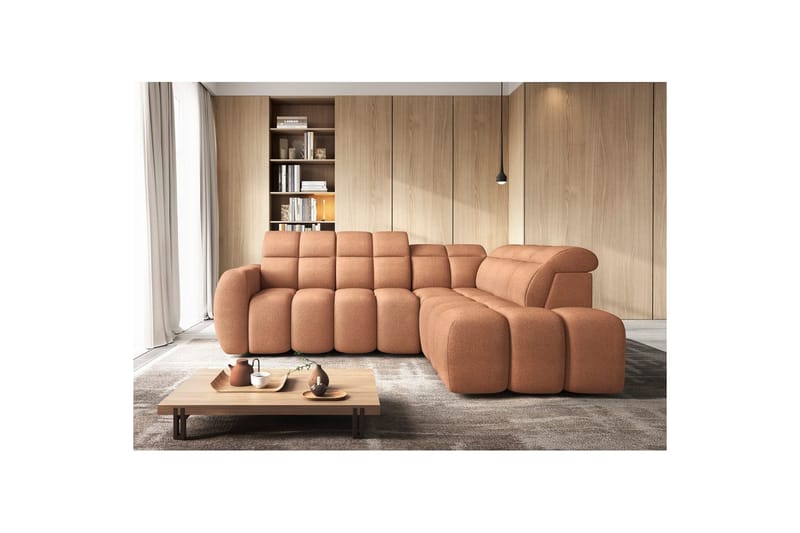 Hörnsoffa Eltap Flconn 258x208x107 cm - Xillar 24, Rosa, Höger - Möbler - Soffa - Bäddsoffa