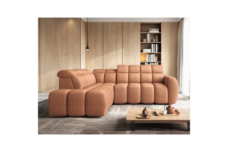 Hörnsoffa Eltap Flconn 258x208x107 cm - Xillar 24, Rosa, Vänster - Möbler - Soffa - Bäddsoffa