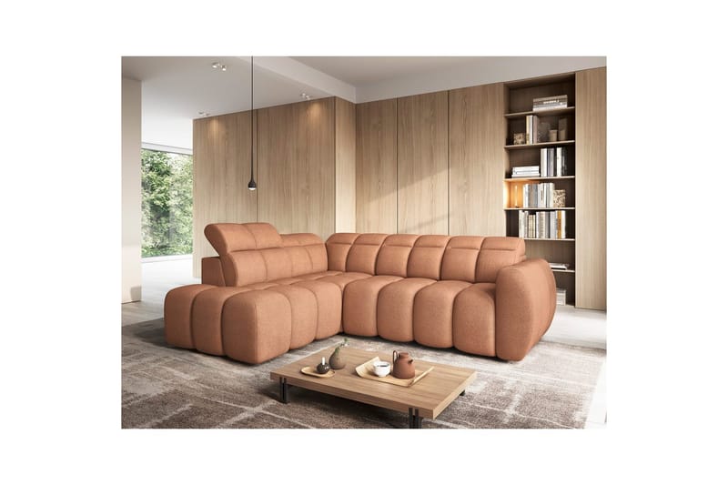 Hörnsoffa Eltap Flconn 258x208x107 cm - Xillar 24, Rosa, Vänster - Möbler - Soffa - Bäddsoffa