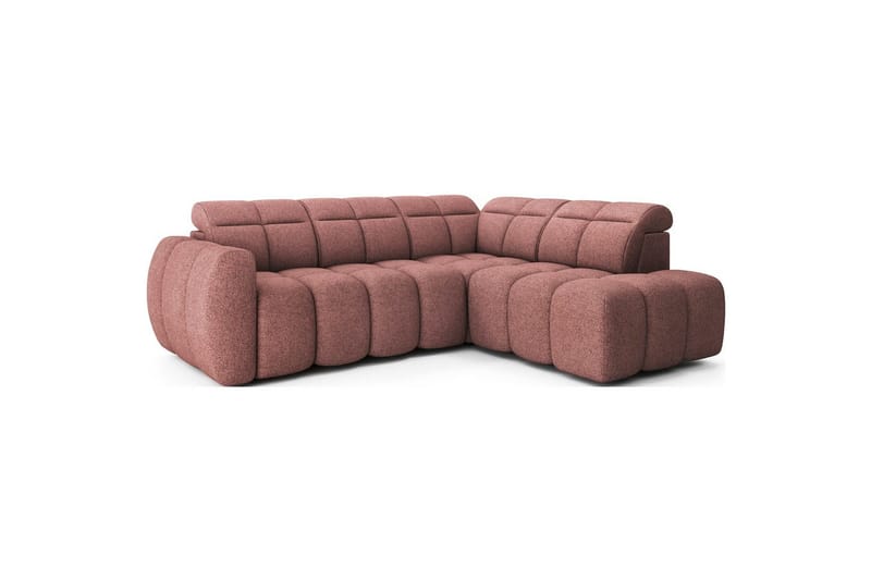 Hörnsoffa Eltap Flconn 258x208x107 cm - Paolli 24, Rosa, Höger - Möbler - Soffa - Bäddsoffa