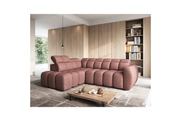Hörnsoffa Eltap Flconn 258x208x107 cm - Paolli 24, Rosa, Vänster - Möbler - Soffa - Bäddsoffa