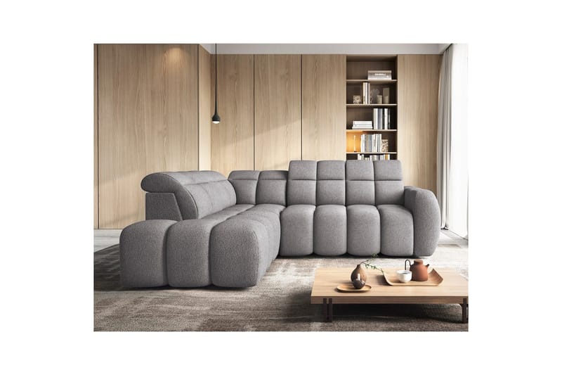 Hörnsoffa Eltap Flconn 258x208x107 cm - Paolli 04, Grå, Vänster - Möbler - Soffa - Bäddsoffa