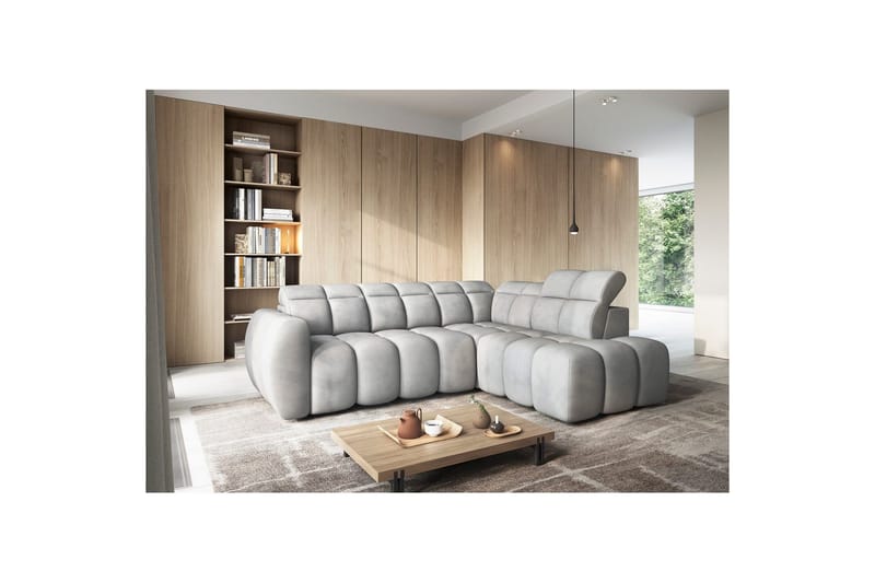 Hörnsoffa Eltap Flconn 258x208x107 cm - Paolli 04, Grå, Höger - Möbler - Soffa - Bäddsoffa