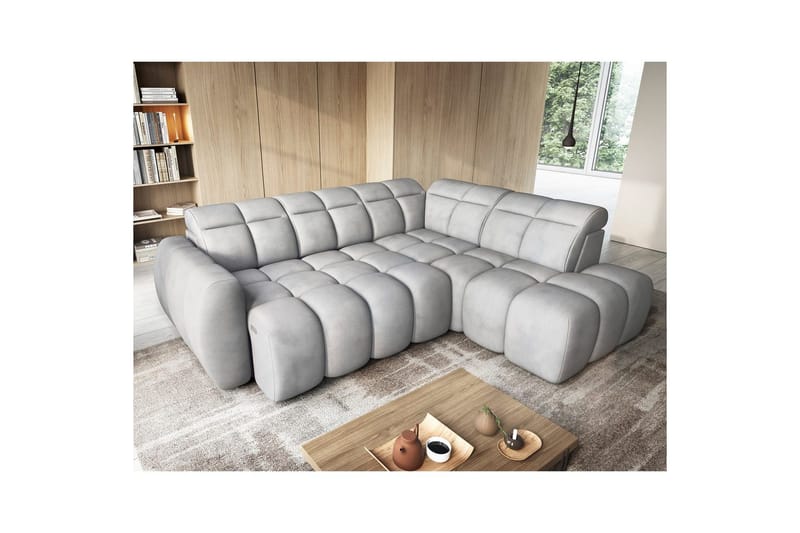 Hörnsoffa Eltap Flconn 258x208x107 cm - Paolli 04, Grå, Höger - Möbler - Soffa - Bäddsoffa