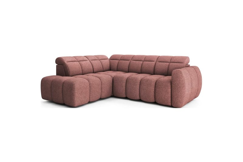 Hörnsoffa Eltap Flconn 258x208x107 cm - Paolli 24, Rosa, Vänster - Möbler - Soffa - Bäddsoffa