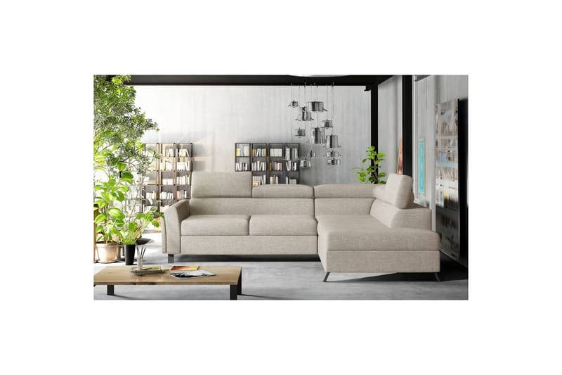 Hörnsoffa Eltap Kairos 265x200x92 cm - Överdrag 02, Ljusgrå, Höger - Möbler - Soffa - Bäddsoffa