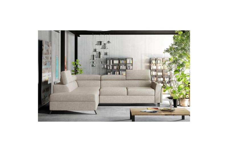 Hörnsoffa Eltap Kairos 265x200x92 cm - Överdrag 02, Ljusgrå, Vänster - Möbler - Soffa - Bäddsoffa