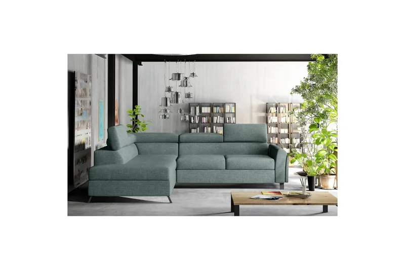 Hörnsoffa Eltap Kairos 265x200x92 cm - Överdrag 70, blå, Vänster - Möbler - Soffa - Bäddsoffa