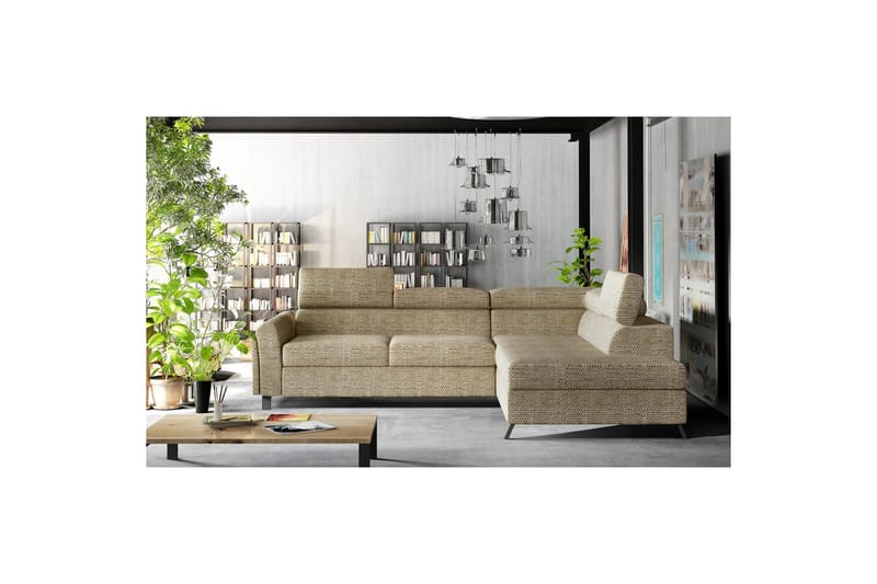 Hörnsoffa Eltap Kairos 265x200x92 cm - Berlin 03, Beige, Höger - Möbler - Soffa - Bäddsoffa