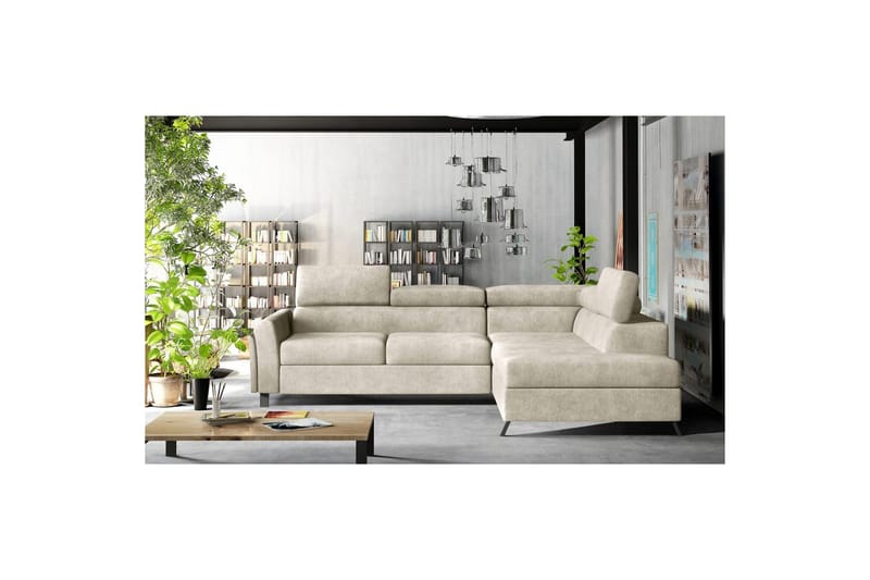 Hörnsoffa Eltap Kairos 265x200x92 cm - Dora 21, Beige, Höger - Möbler - Soffa - Bäddsoffa