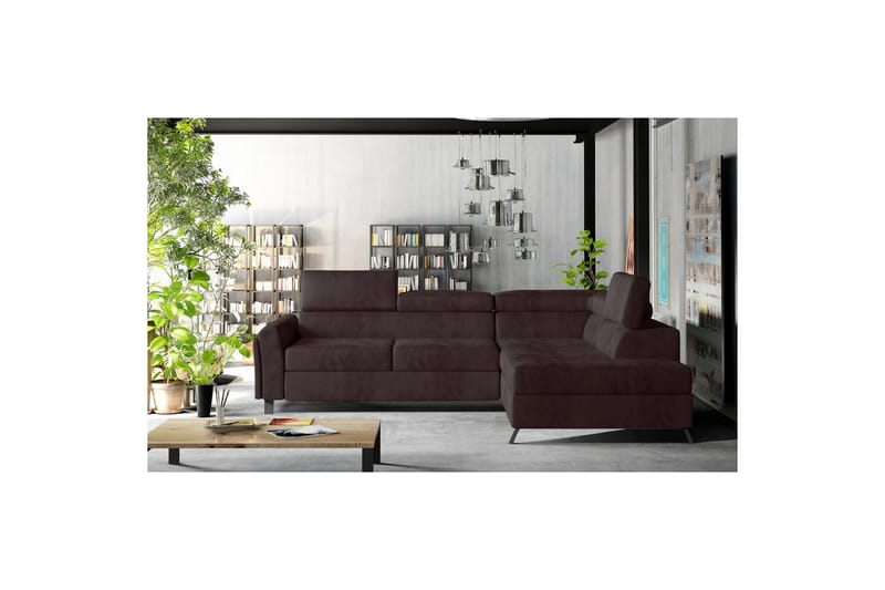 Hörnsoffa Eltap Kairos 265x200x92 cm - Kronos 06, Brun, Höger - Möbler - Soffa - Bäddsoffa