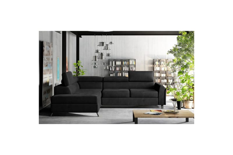 Hörnsoffa Eltap Kairos 265x200x92 cm - Mat Velvet 99, Blå, Vänster - Möbler - Soffa - Bäddsoffa