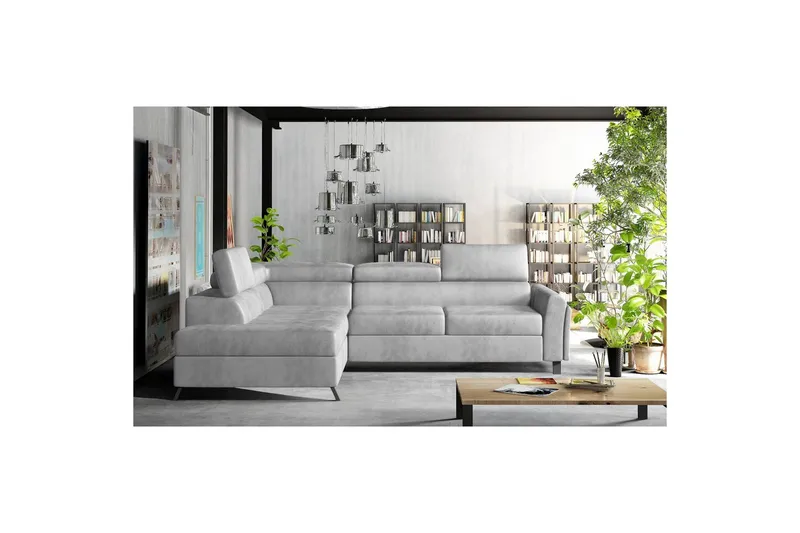 Hörnsoffa Eltap Kairos 265x200x92 cm - Monolit 84, Ljusgrå, Vänster - Möbler - Soffa - Bäddsoffa