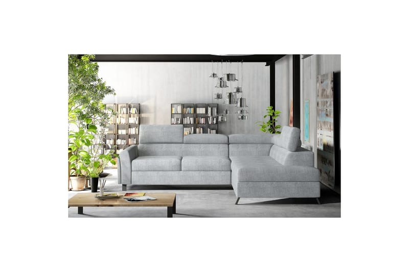 Hörnsoffa Eltap Kairos 265x200x92 cm - Omega 02, Grå, Höger - Möbler - Soffa - Bäddsoffa