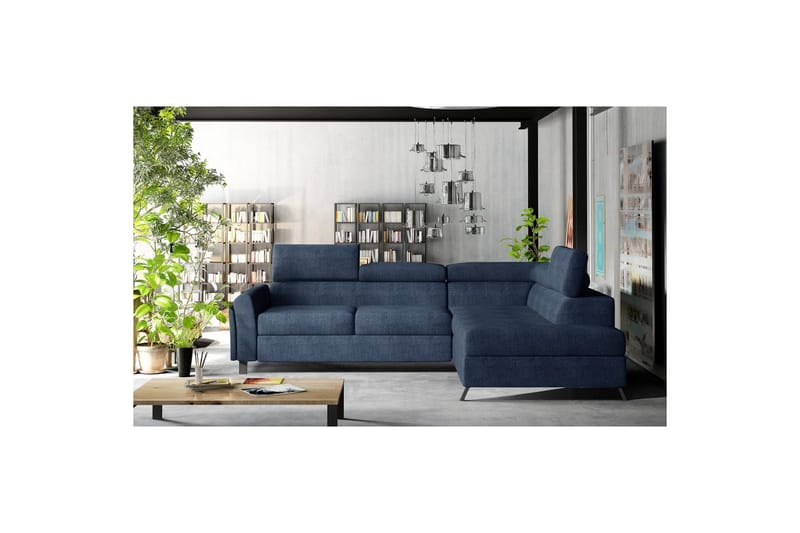 Hörnsoffa Eltap Kairos 265x200x92 cm - Omega 86, Blå, Höger - Möbler - Soffa - Bäddsoffa
