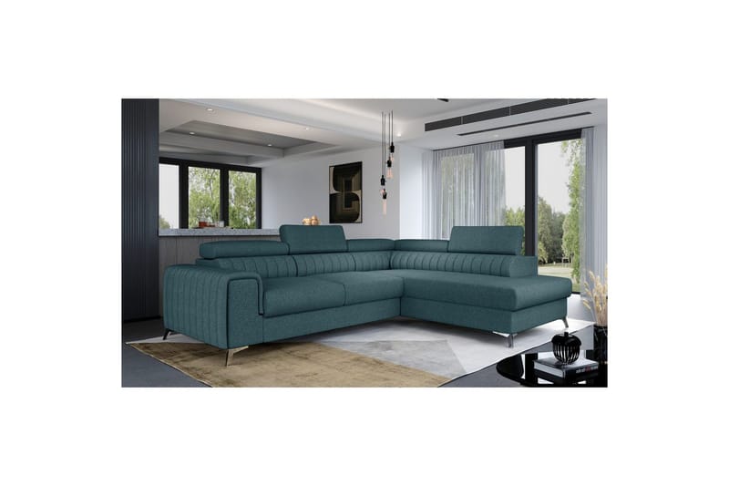 Hörnsoffa Eltap Laurence 278x205x92 cm - Grande 75, Grön, Höger - Möbler - Soffa - Bäddsoffa