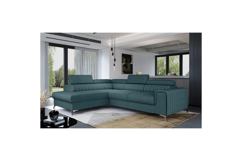 Hörnsoffa Eltap Laurence 278x205x92 cm - Grande 75, Grön, Vänster - Möbler - Soffa - Bäddsoffa
