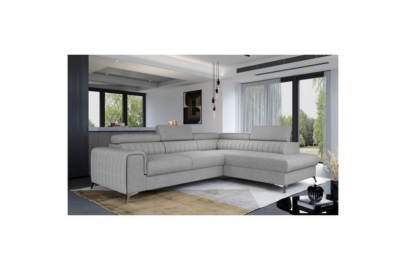 Hörnsoffa Eltap Laurence 278x205x92 cm - Grande 81, Grå, Höger - Möbler - Soffa - Bäddsoffa