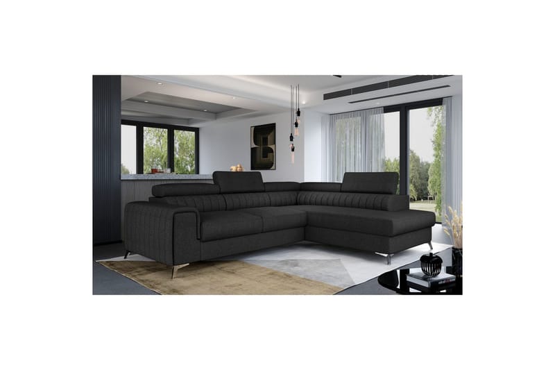 Hörnsoffa Eltap Laurence 278x205x92 cm - Inari 96, Mörkgrå, Höger - Möbler - Soffa - Bäddsoffa
