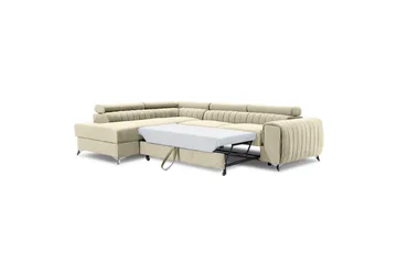 Hörnsoffa Eltap Laurence 278x205x92 cm - Monolith 04, Ljus Beige, Höger - Möbler - Soffa - Bäddsoffa