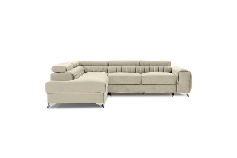 Hörnsoffa Eltap Laurence 278x205x92 cm - Monolith 04, Ljus Beige, Vänster - Möbler - Soffa - Bäddsoffa