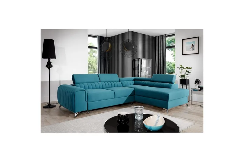 Hörnsoffa Eltap Laurence 278x205x92 cm, Solar 77, Höger